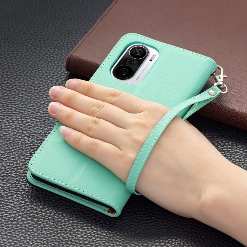 OEM Litchi Plånboksfodral till Xiaomi Mi 11i / Poco F3 - Turkos