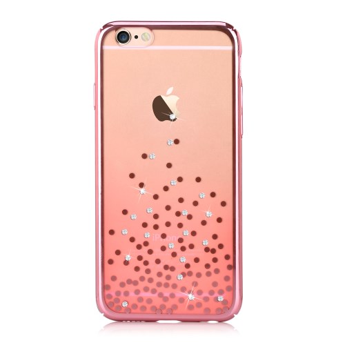 Comma Comma Skal med Swarovski-stenar till Apple iPhone 6(S) Plus - Polka (RoseGold)
