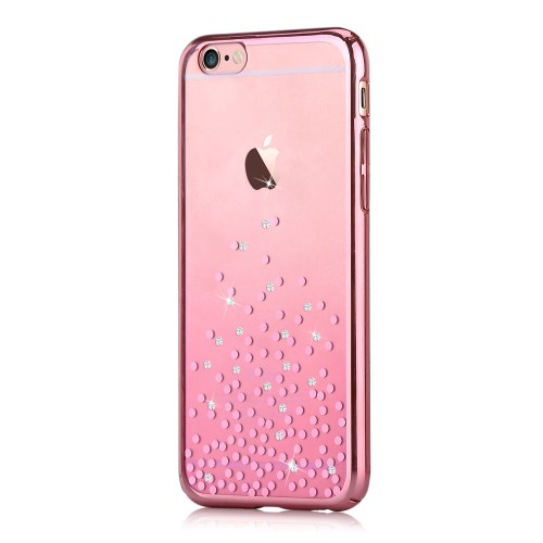 Comma Comma Skal med Swarovski-stenar till Apple iPhone 6(S) Plus - Polka (RoseGold)