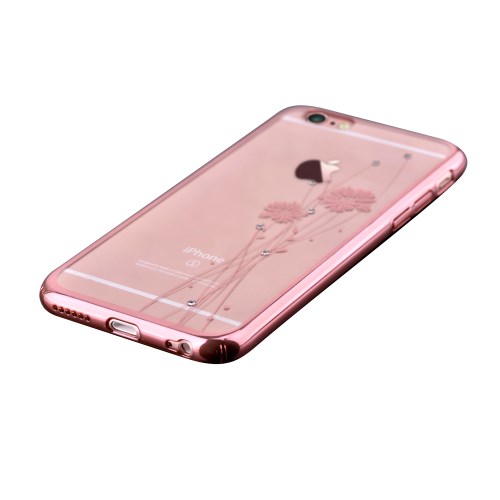 Comma Comma Skal med Swarovski-stenar till Apple iPhone 6(S) Plus - Rose Gold