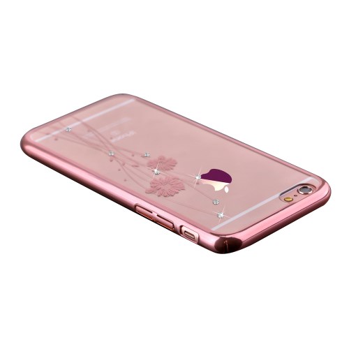 Comma Comma Skal med Swarovski-stenar till Apple iPhone 6(S) Plus - Rose Gold