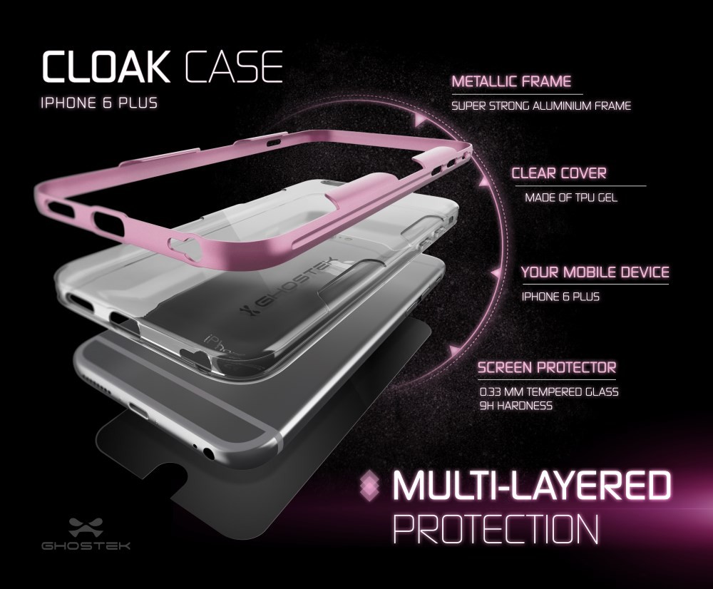 Ghostek Ghostek Cloak Skal till iPhone 6(S) Plus - Rosa