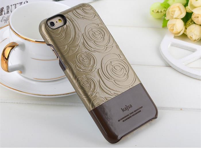 KajsaCases Kajsa 3D Rose Flower Skal till Apple iPhone 6(S) Plus / 6S Plus - Brun