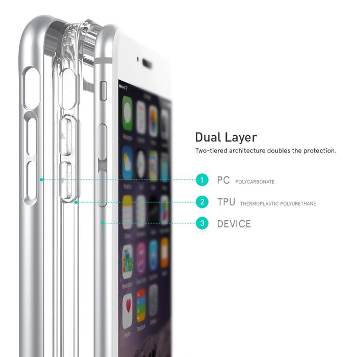 Caseology Caseology SkyFall Skal till Apple iPhone 6(S) Plus - Silver