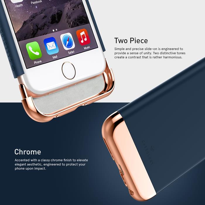 Caseology Caseology Savoy Skal till Apple iPhone 6(S) Plus (Blå - Rose Gold)