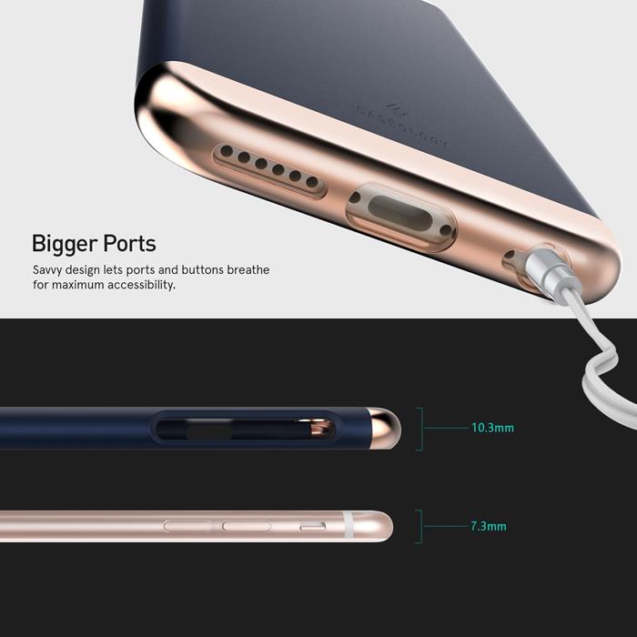 Caseology Caseology Savoy Skal till Apple iPhone 6(S) Plus (Blå - Rose Gold)