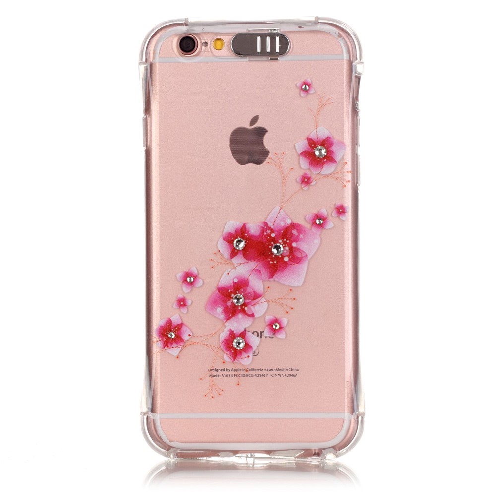OEM Blinkande Flexiskal till Apple iPhone 6(S) Plus - Rosa Blommor