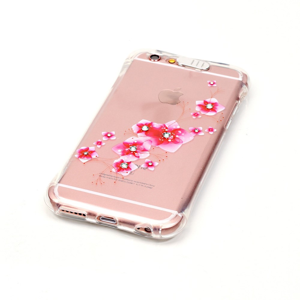 OEM Blinkande Flexiskal till Apple iPhone 6(S) Plus - Rosa Blommor