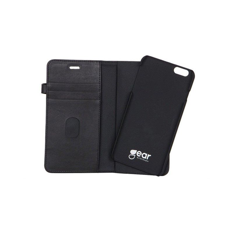 BUFFALO BUFFALO äkta läder Plånboksfodral iPhone 6(S) Plus - Svart