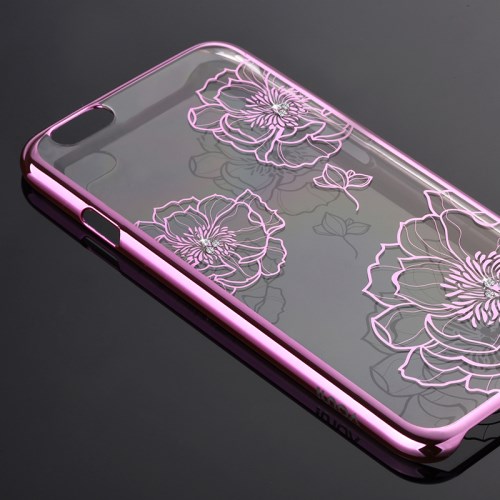 Vouni Vouni skal med strass-stenar till iPhone 6 / 6S - Magenta