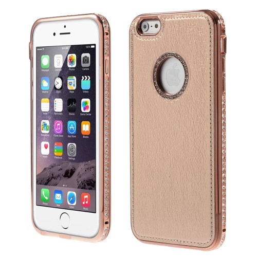 OEM Rhinestone Bumper och Skal till Apple iPhone 6(S) Plus - Rose Gold
