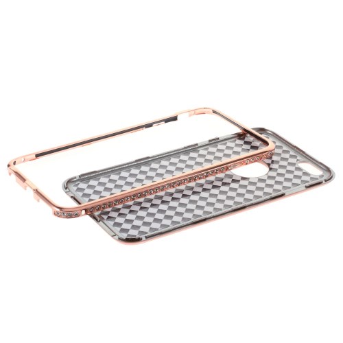 OEM Rhinestone Bumper och Skal till Apple iPhone 6(S) Plus - Rose Gold