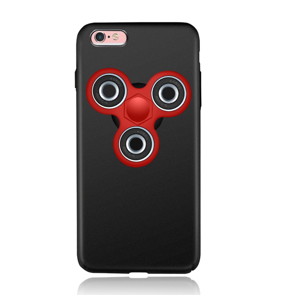 Fidget Spinner EDC Tri Fidget Spinner Skal till iPhone 6 (S) - Svart