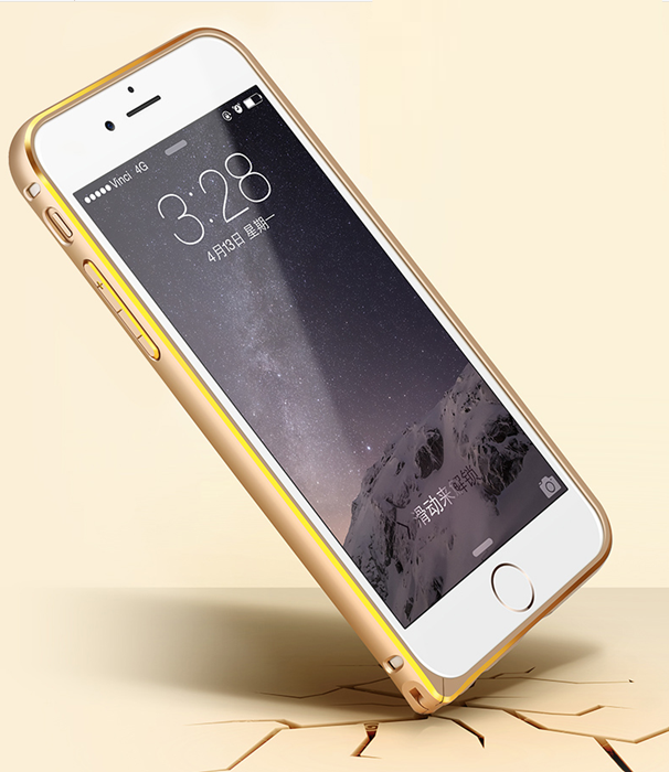 OEM JFX Metallbumper-skal till Apple iPhone 6(S) Plus (Rose Gold - Silver)