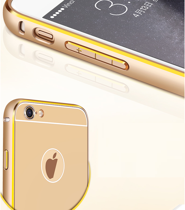 OEM JFX Metallbumper-skal till Apple iPhone 6(S) Plus (Rose Gold - Silver)