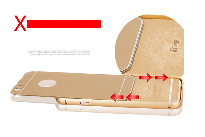 OEM JFX Metallbumper-skal till Apple iPhone 6(S) Plus (Rose Gold - Silver)