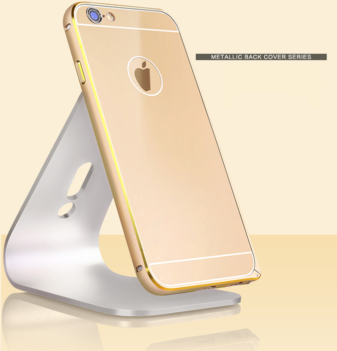 OEM JFX Metallbumper-skal till Apple iPhone 6(S) Plus (Rose Gold - Silver)