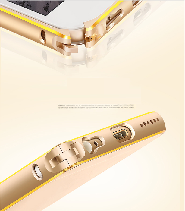 OEM JFX Metallbumper-skal till Apple iPhone 6(S) Plus (Rose Gold - Silver)