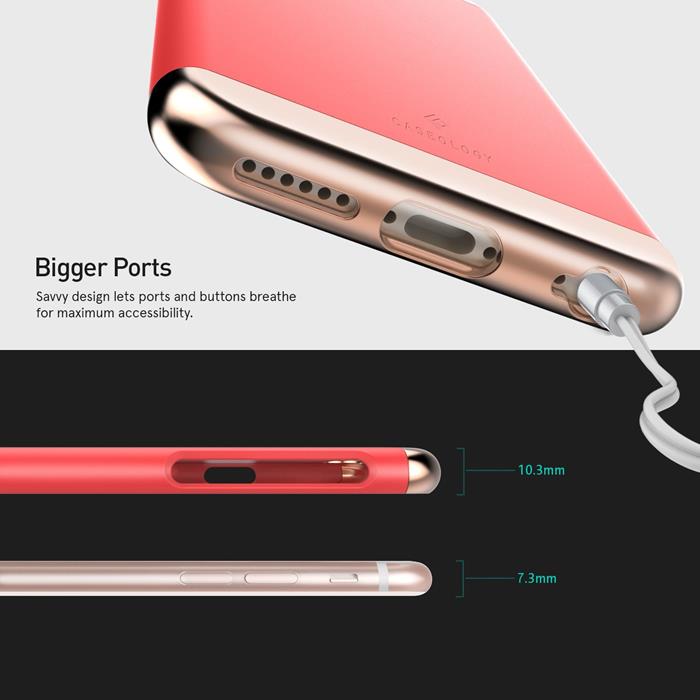 Caseology Caseology Savoy Skal till Apple iPhone 6 / 6S (Magenta - Rose Gold)