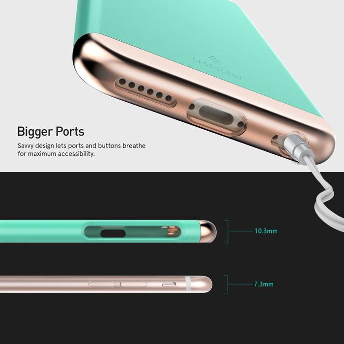 Caseology Caseology Savoy Skal till Apple iPhone 6 / 6S (Mint - Rose Gold)