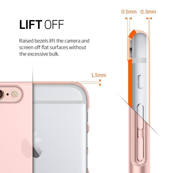 Spigen SPIGEN Ultra Thin Fit Skal till Apple iPhone 6/6S - Rose Gold