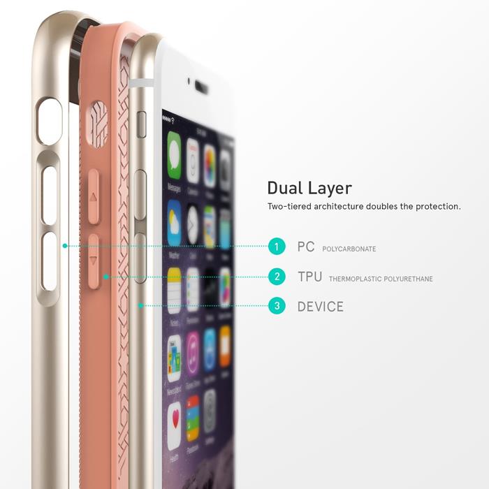 Caseology Caseology Wavelength Skal till Apple iPhone 6 / 6S - Rose Gold