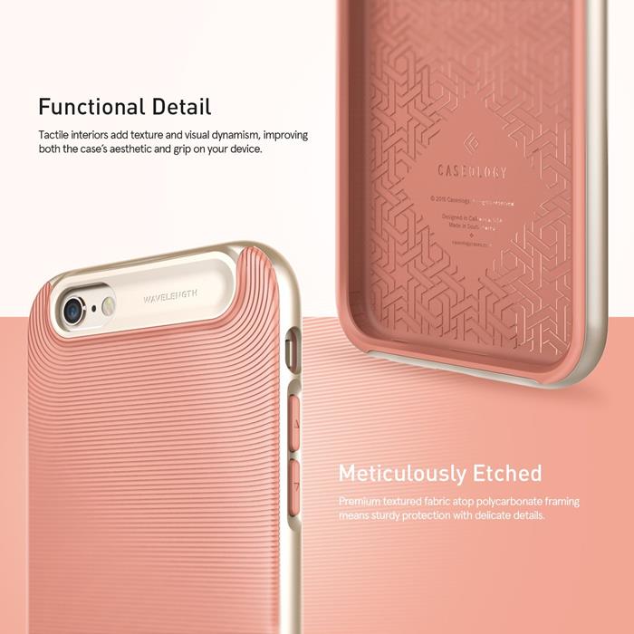 Caseology Caseology Wavelength Skal till Apple iPhone 6 / 6S - Rose Gold