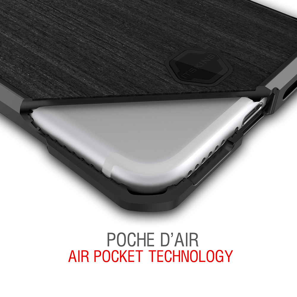 ItSkins Itskins Atom DLX Skal till iPhone XS / X - Wood Svart