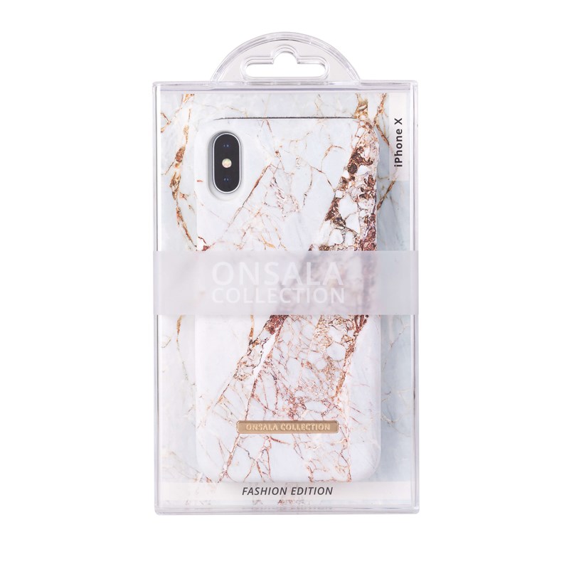 Onsala Collection Onsala Collection mobilskal till iPhone XS / X - White Rhino Marble