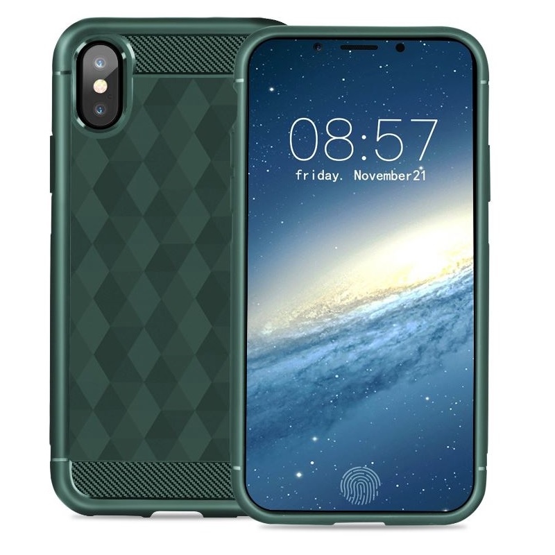 IVSO IVSO Geometric Hexagon Skal till iPhone XS / X - Grön