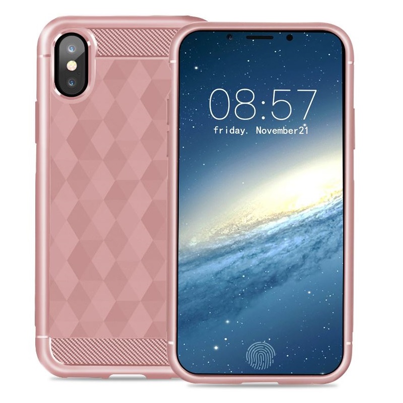 IVSO IVSO Geometric Hexagon Skal till iPhone XS / X - Rosa