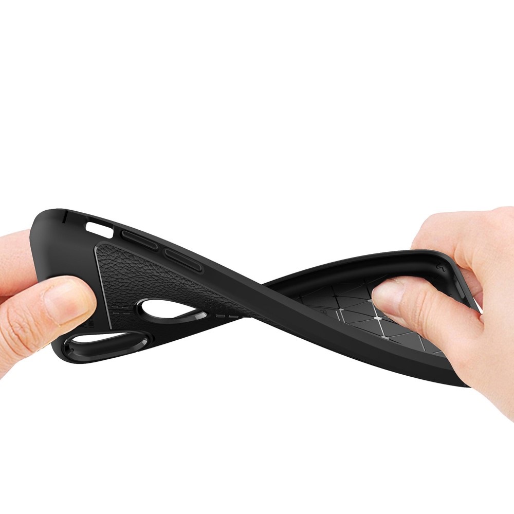 OEM Litchi Skin TPU Mobilskal till iPhone XS / X - Röd