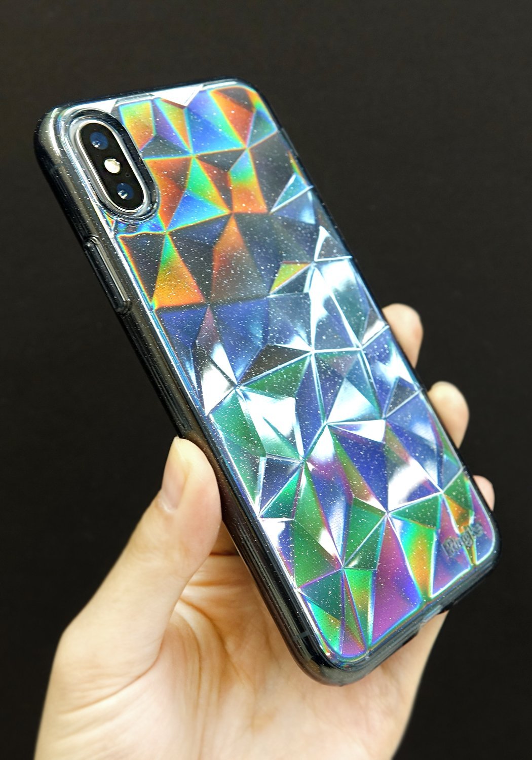Rearth Ringke Air Prism Glitter Skal till Apple iPhone XS / X - Grå