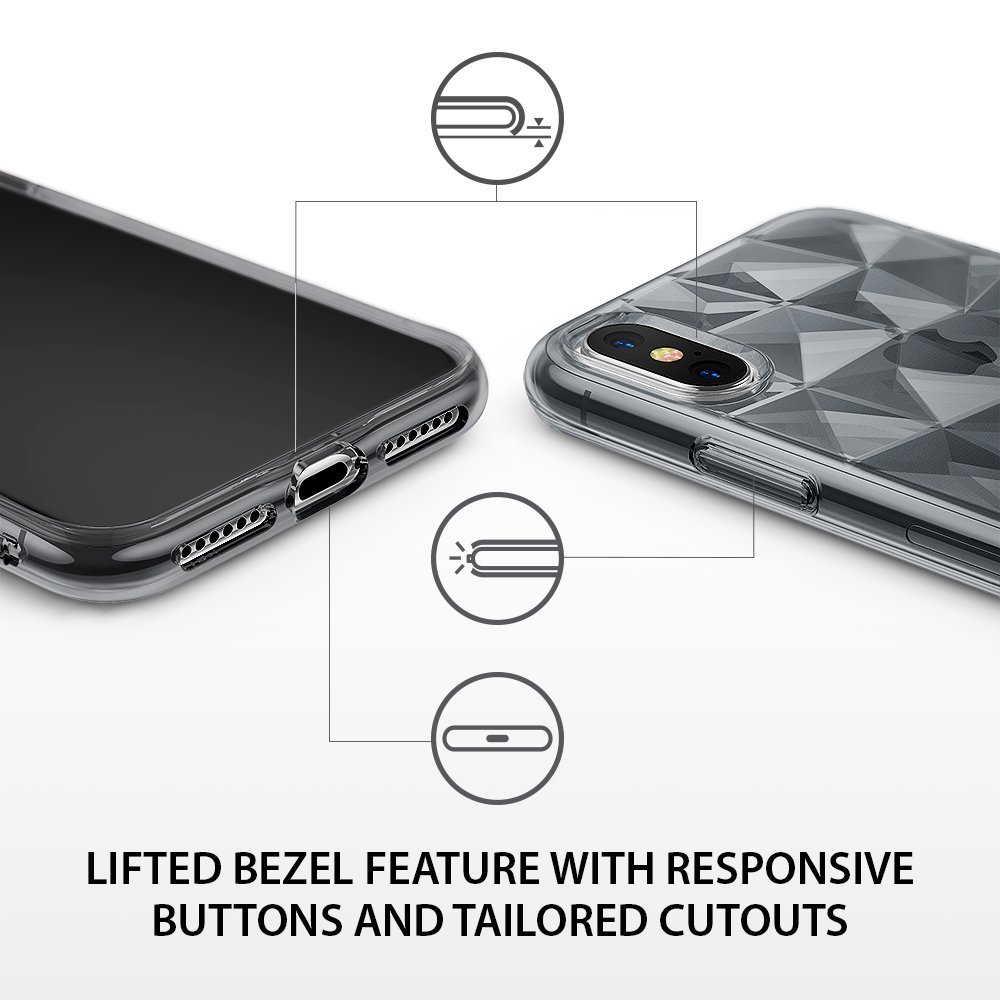 Rearth Ringke Air Prism Skal till Apple iPhone XS / X - Grå