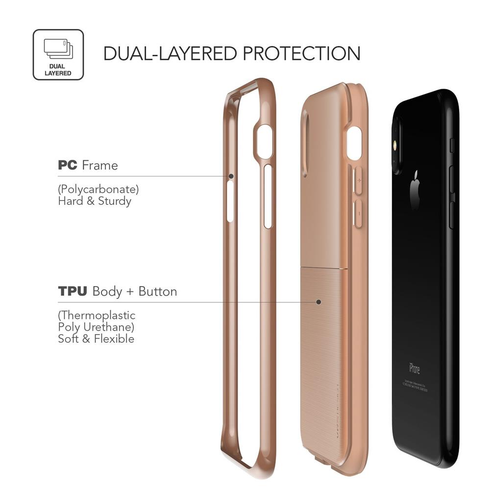 VERUS Verus High Pro Shield Skal till Apple iPhone XS / X - Blush Gold
