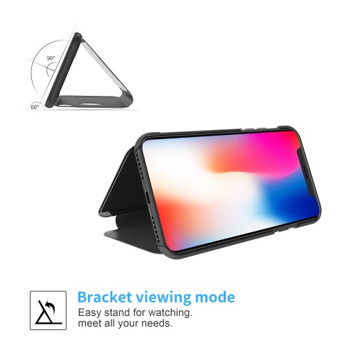 OEM Electroplating Mirror View Fodral till iPhone XS MAX - Vit