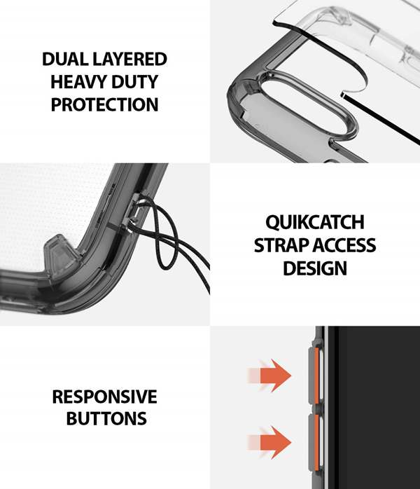 Rearth Ringke Fusion Shock Absorption Skal till iPhone XS Max - Grå