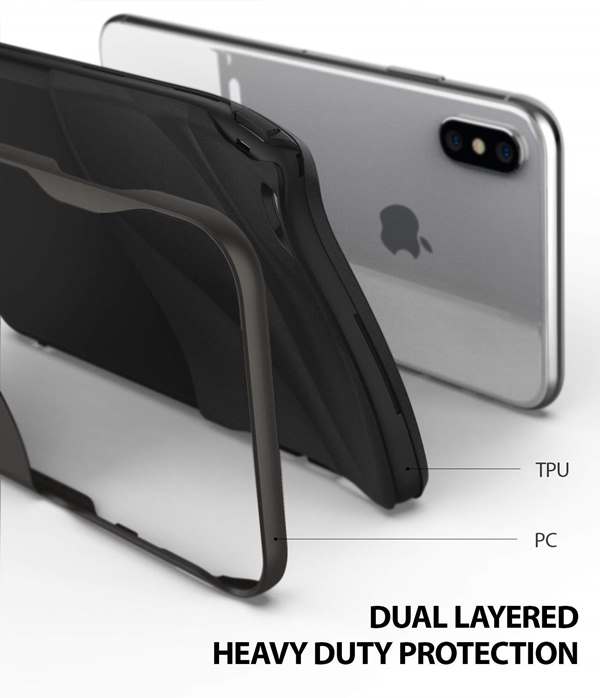 Rearth Ringke Wave Skal till Apple iPhone XS Max - Metallic Chrome