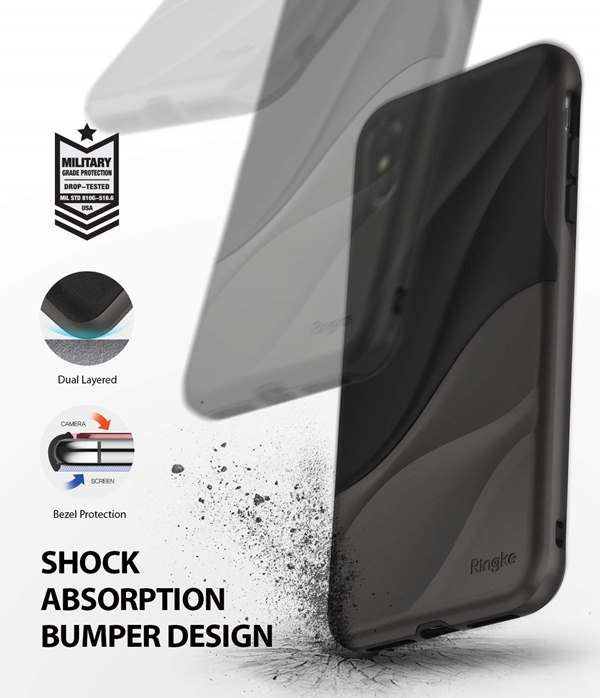 Rearth Ringke Wave Skal till Apple iPhone XS Max - Metallic Chrome