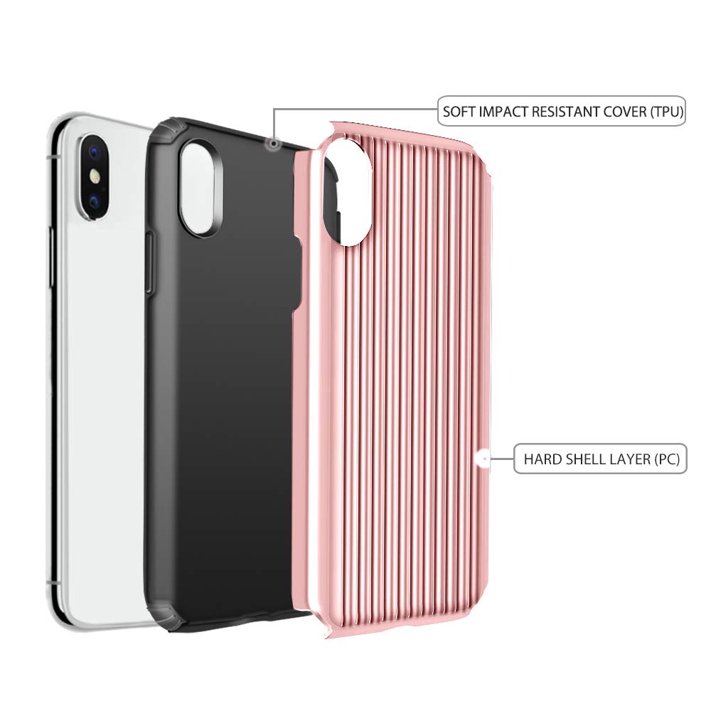 OEM Hybrid Armor Skal till Apple iPhone X/Xs - RoséGuld