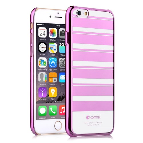 Comma COMMA Baksideskal till iPhone 6- Randig - Rosa