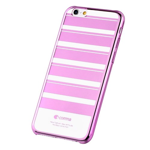 Comma COMMA Baksideskal till iPhone 6- Randig - Rosa