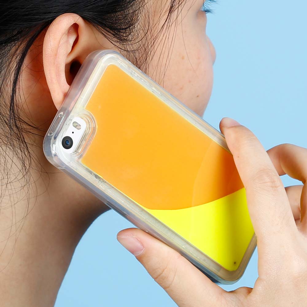 OEM Liquid Neon Sand skal till iPhone 5/5s/SE - Orange