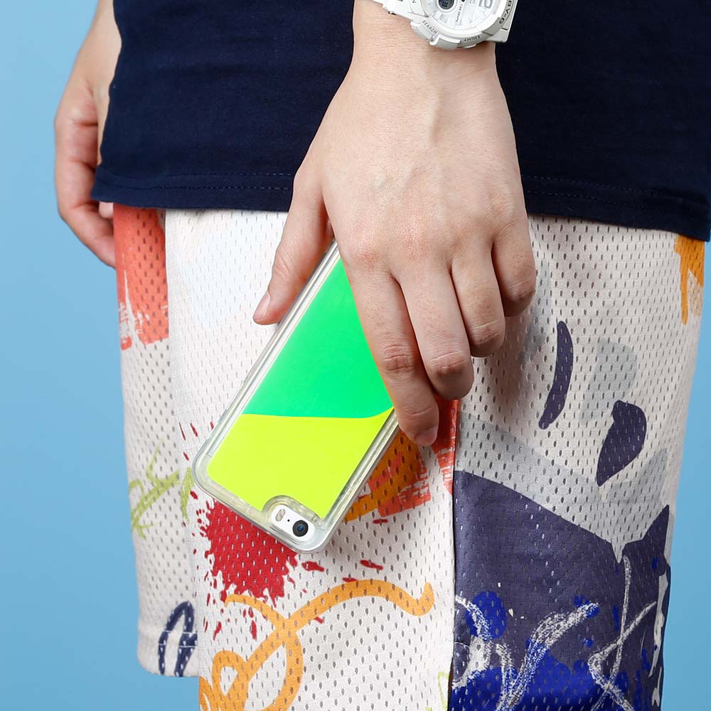 OEM Liquid Neon Sand skal till iPhone 5/5s/SE - Grön