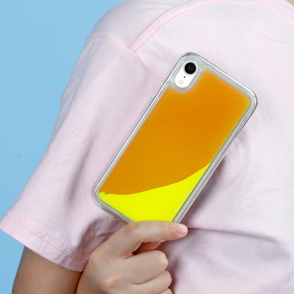 OEM Liquid Neon Sand skal till iPhone XR - Orange