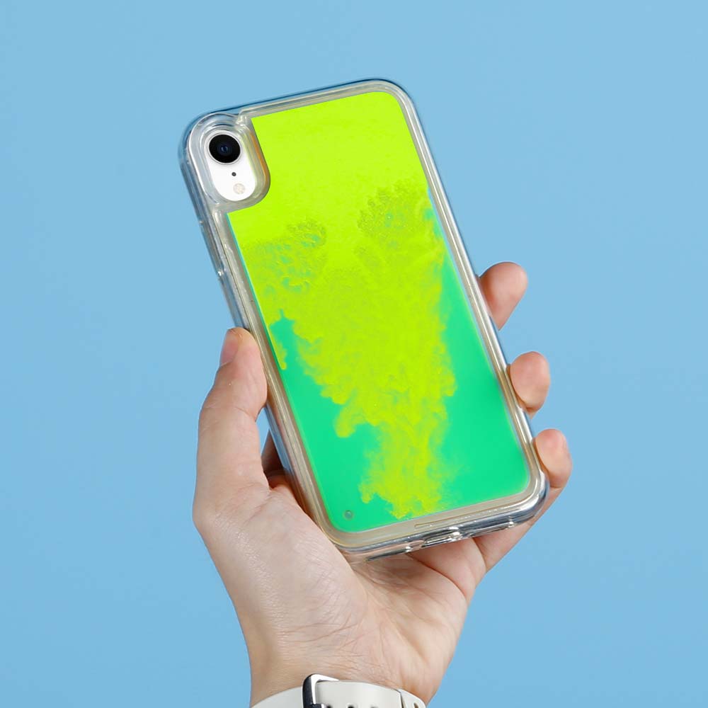 OEM Liquid Neon Sand skal till iPhone XR - Grön