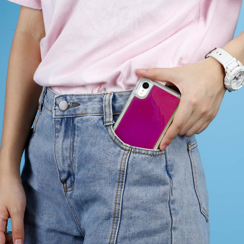 OEM Liquid Neon Sand skal till iPhone XR - Violet