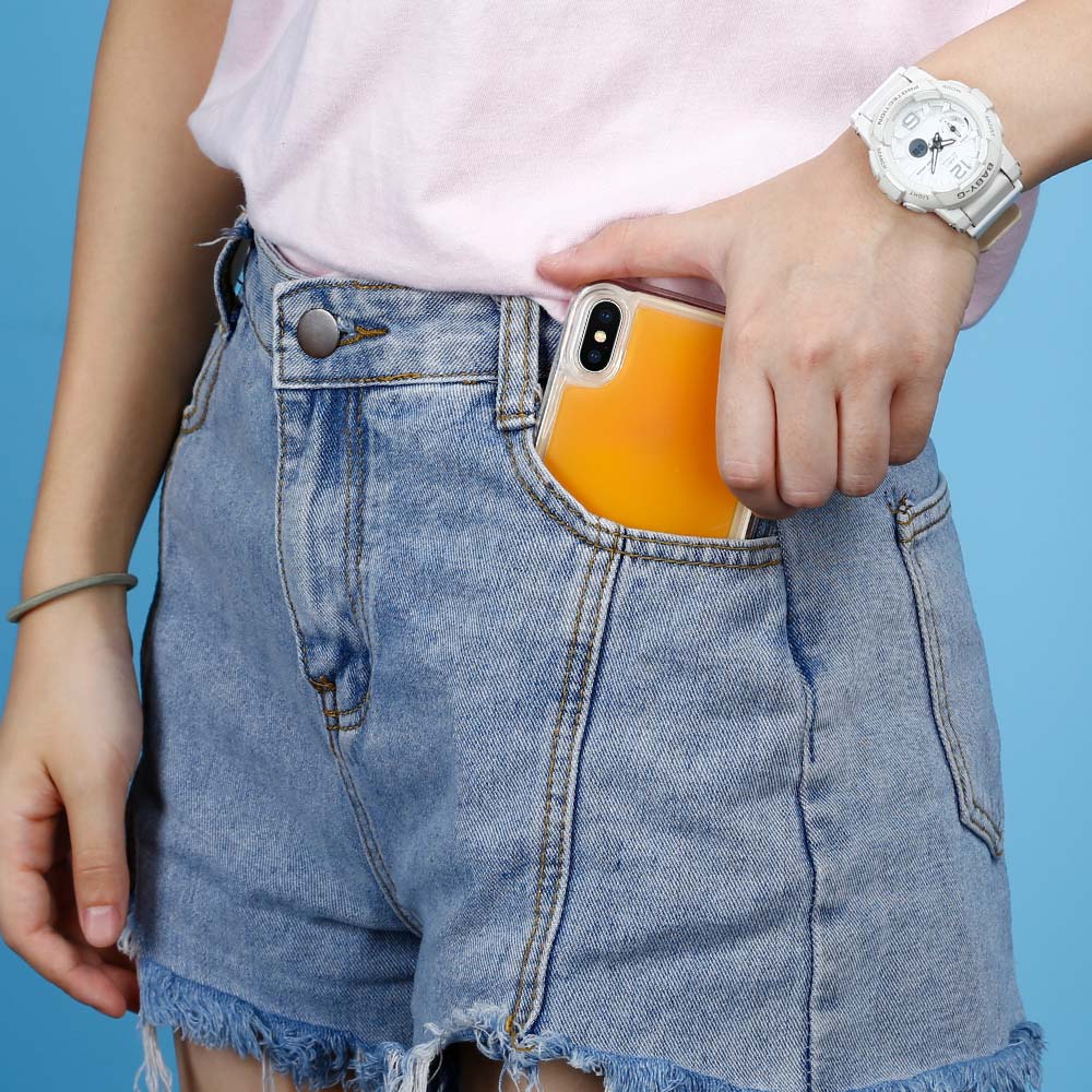 OEM Liquid Neon Sand skal till iPhone Xs Max - Orange