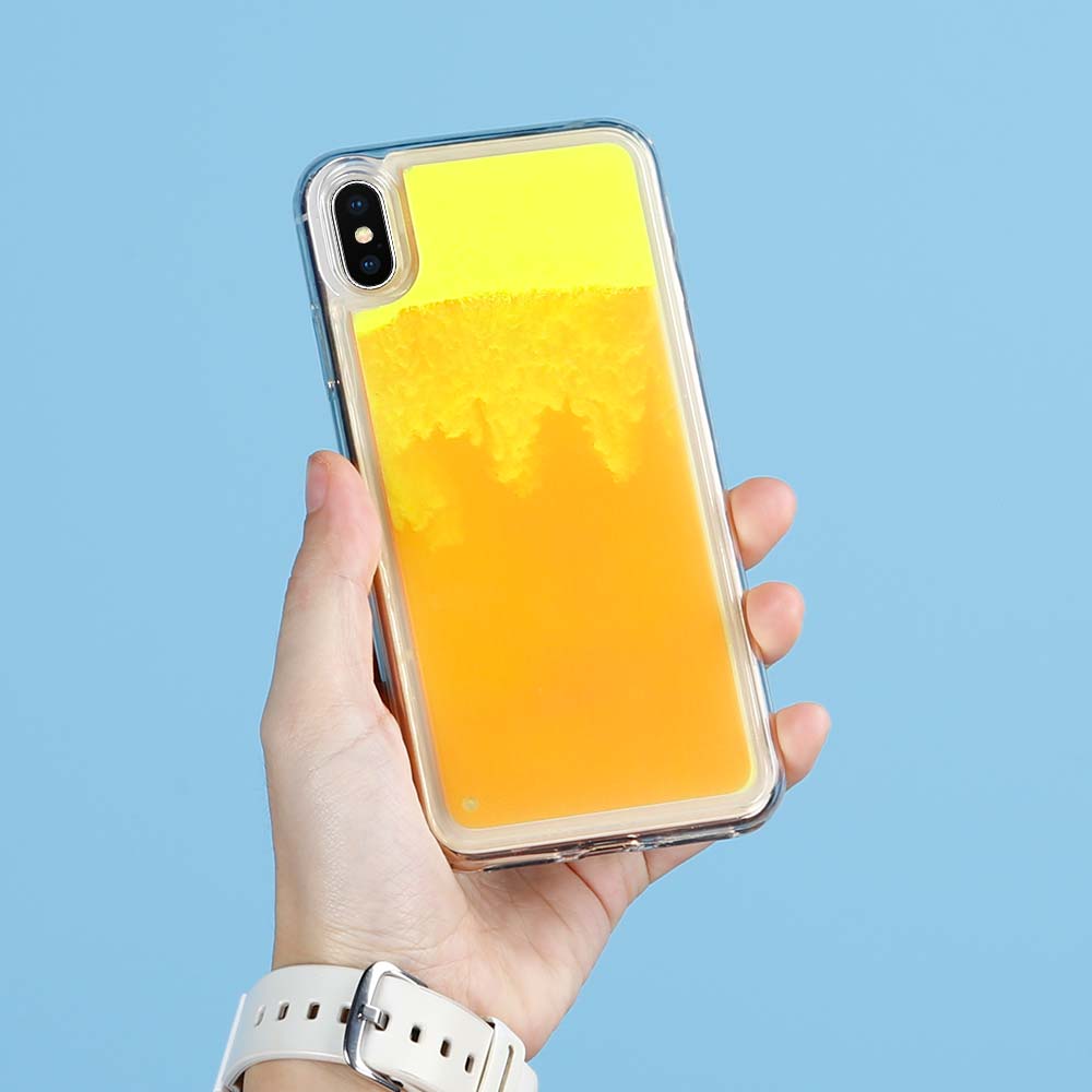 OEM Liquid Neon Sand skal till iPhone Xs Max - Orange