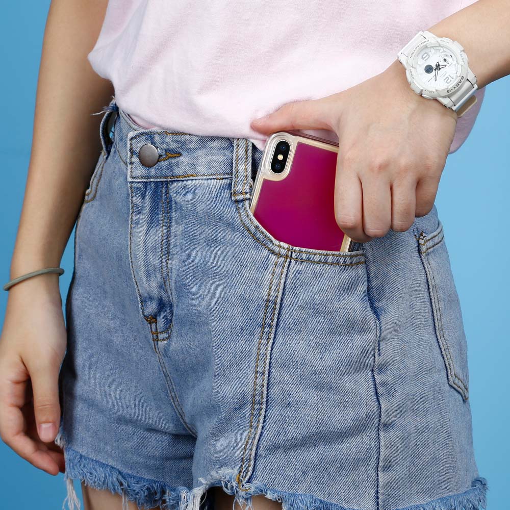 OEM Liquid Neon Sand skal till iPhone Xs Max - Violet